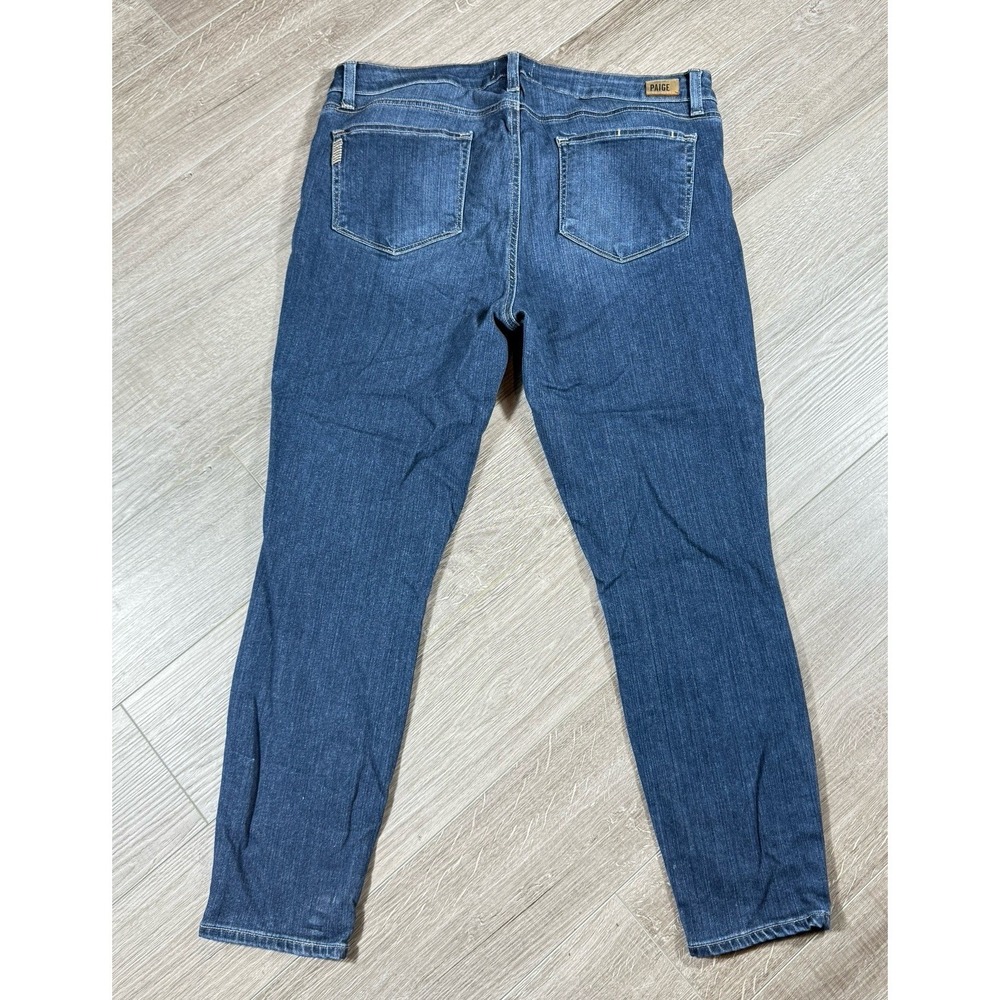 Paige Women Blue Denim Medium Wash Verdugo Crop Ankle Jean Size 32 - Picture 4 of 8